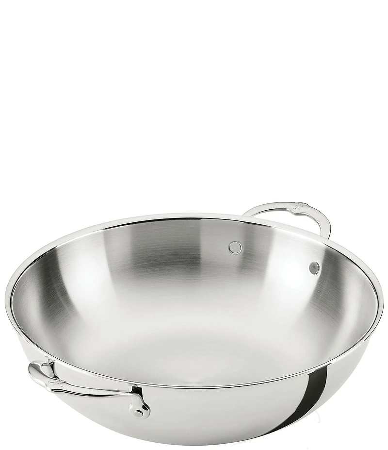Hestan ProBond® Luxe 14#double; Professional Clad Stainless Steel Wok with Dome Lid
