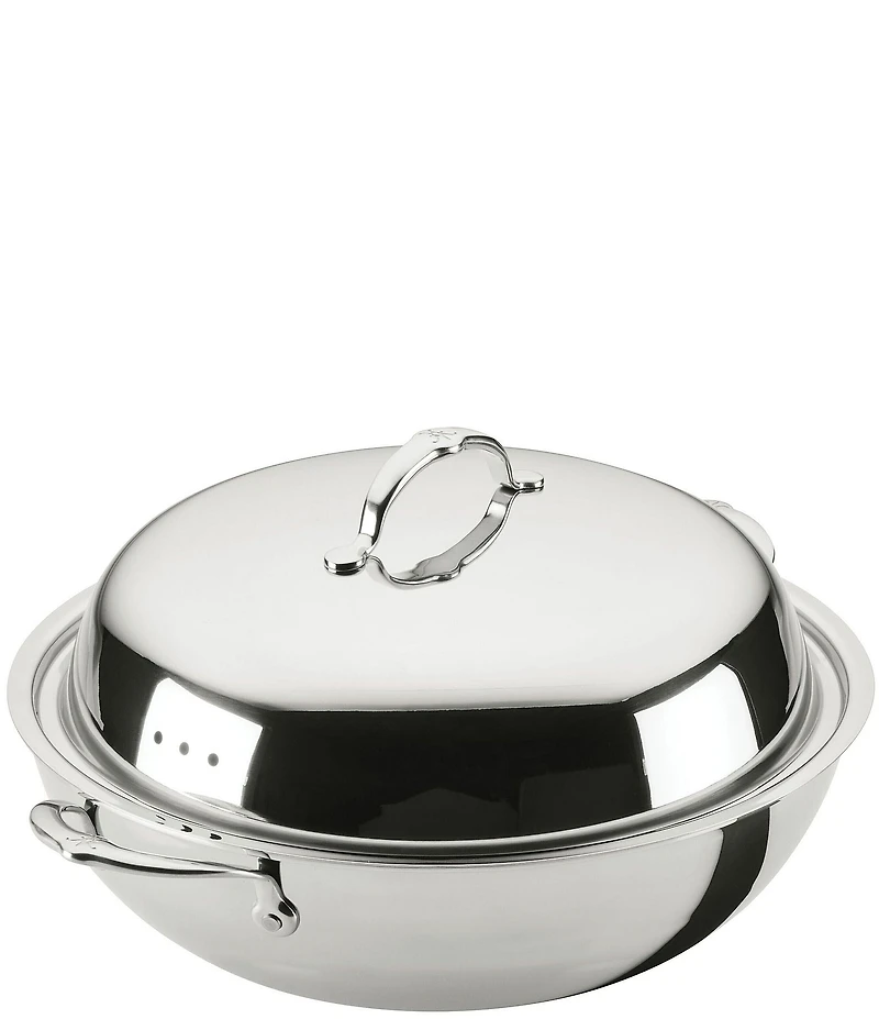 Hestan ProBond® Luxe 14#double; Professional Clad Stainless Steel Wok with Dome Lid