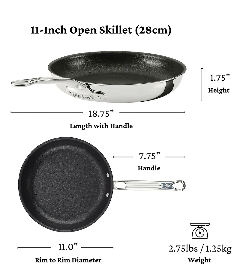 Hestan ProBond® Luxe 2-Piece Professional Clad Stainless Steel Skillet Set with TITUM® Nonstick