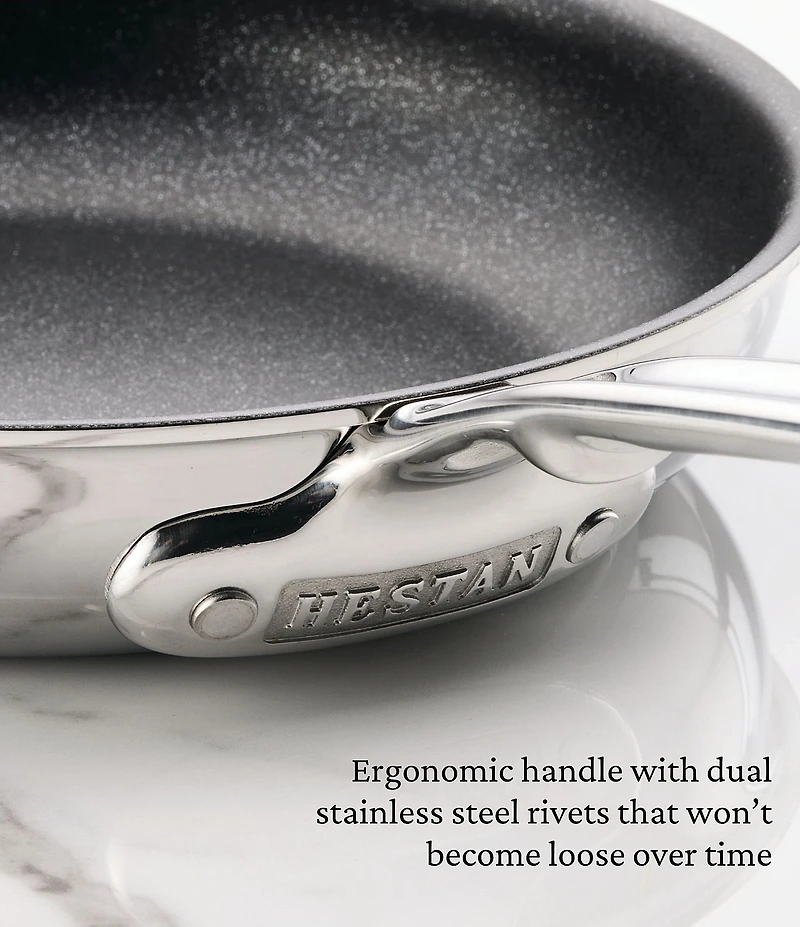 Hestan ProBond® Luxe 2-Piece Professional Clad Stainless Steel Skillet Set with TITUM® Nonstick