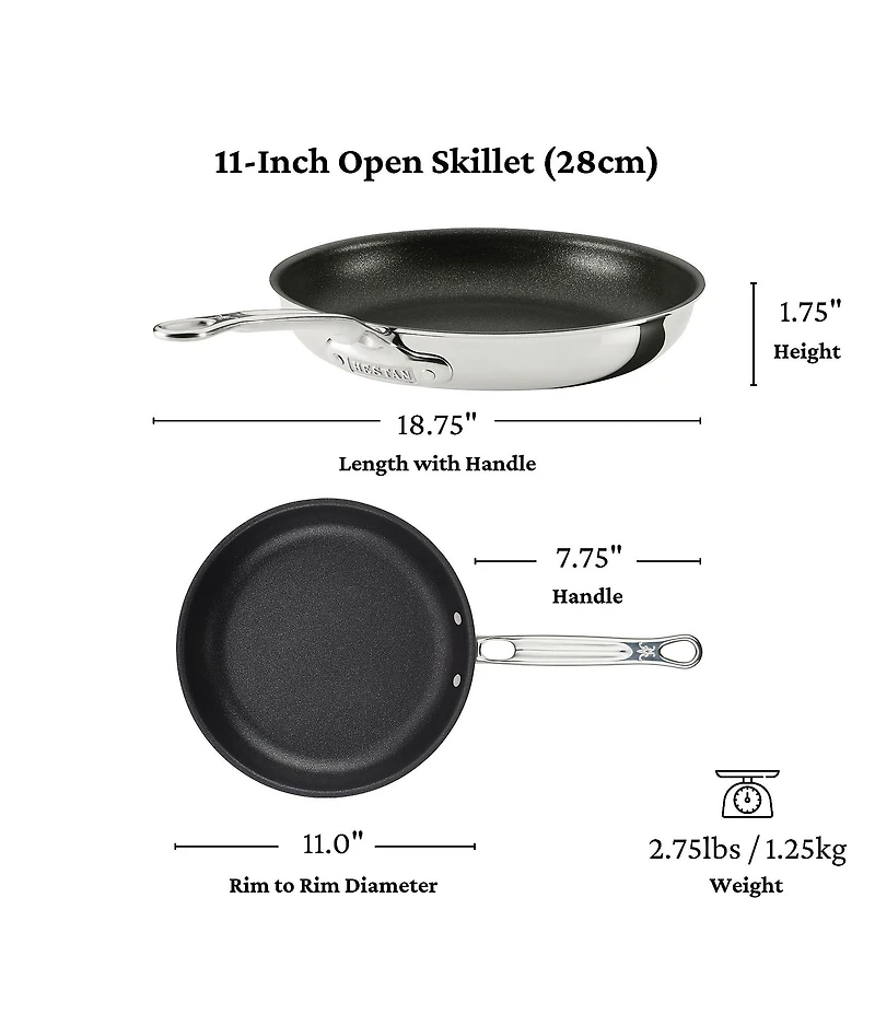 Hestan ProBond® Luxe 2-Piece Professional Clad Stainless Steel Skillet Set with TITUM® Nonstick