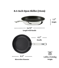 Hestan ProBond® Luxe 2-Piece Professional Clad Stainless Steel Skillet Set with TITUM® Nonstick