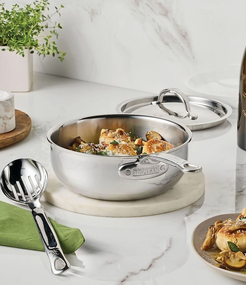 Hestan ProBond® Luxe 2-Quart Polished Professional Clad Stainless Steel Saucier