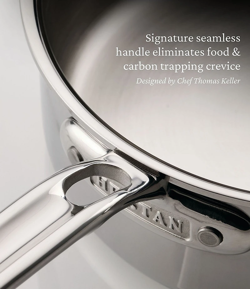 Hestan ProBond® Luxe -Quart Professional Clad Stainless Steel Saucepan with Lid