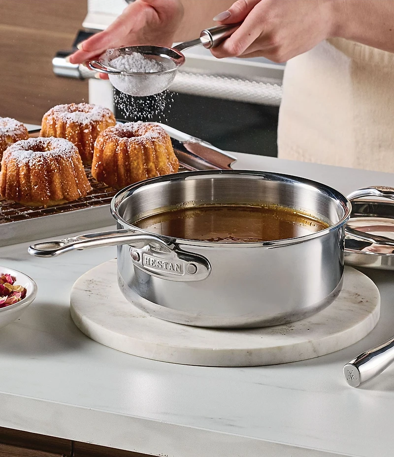 Hestan ProBond® Luxe -Quart Professional Clad Stainless Steel Saucepan with Lid