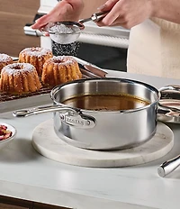 Hestan ProBond® Luxe -Quart Professional Clad Stainless Steel Saucepan with Lid