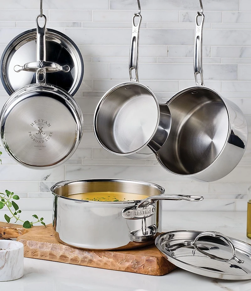 Hestan ProBond® Luxe -Quart Professional Clad Stainless Steel Saucepan with Lid