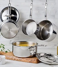 Hestan ProBond® Luxe -Quart Professional Clad Stainless Steel Saucepan with Lid
