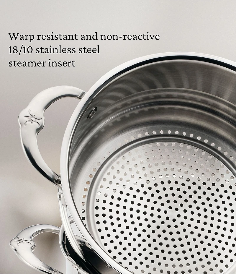 Hestan ProBond® Luxe 3-Quart Polished Professional Clad Stainless Steel Soup Pot and Steamer Insert Set