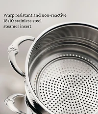 Hestan ProBond® Luxe 3-Quart Polished Professional Clad Stainless Steel Soup Pot and Steamer Insert Set
