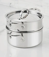 Hestan ProBond® Luxe Polished Professional Clad Soup Pot and Steamer Insert Set, 3 Qt.