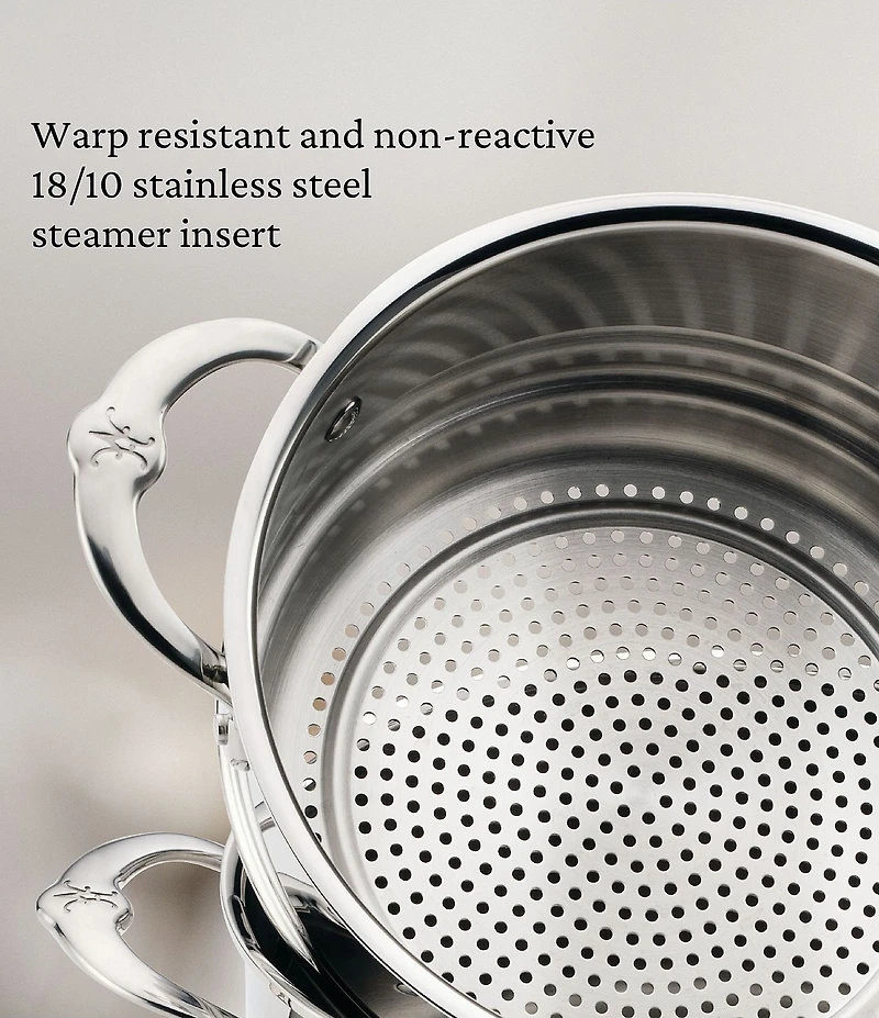 Hestan ProBond® Luxe Polished Professional Clad Soup Pot and Steamer Insert Set, 3 Qt.