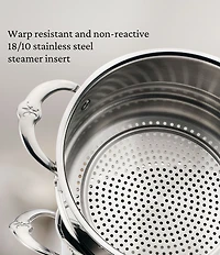 Hestan ProBond® Luxe Polished Professional Clad Soup Pot and Steamer Insert Set, 3 Qt.