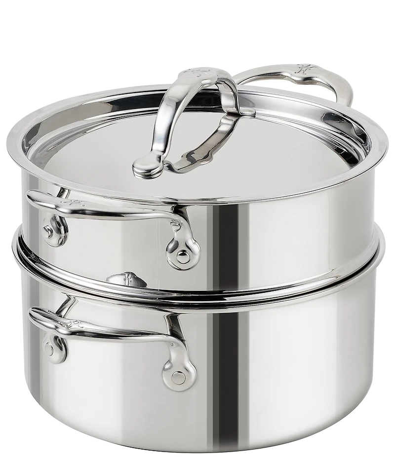 Hestan ProBond® Luxe Polished Professional Clad Soup Pot and Steamer Insert Set, 3 Qt.