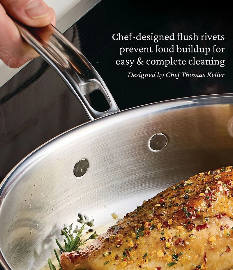 Hestan ProBond® Luxe Professional Clad Stainless Saute Pan with Lid, 3.5 Qt.