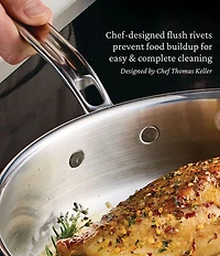 Hestan ProBond® Luxe Professional Clad Stainless Saute Pan with Lid, 3.5 Qt.
