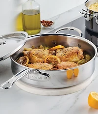 Hestan ProBond® Luxe Professional Clad Stainless Saute Pan with Lid, 3.5 Qt.