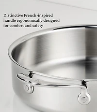 Hestan ProBond® Luxe 3.5-Quart Professional Clad Stainless Steel Sauteuse Braiser with Lid