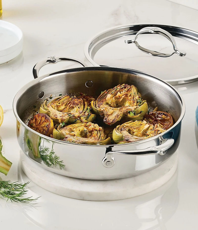Hestan ProBond® Luxe 3.5-Quart Professional Clad Stainless Steel Sauteuse Braiser with Lid