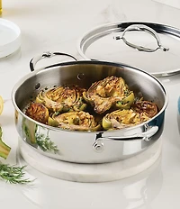 Hestan ProBond® Luxe 3.5-Quart Professional Clad Stainless Steel Sauteuse Braiser with Lid
