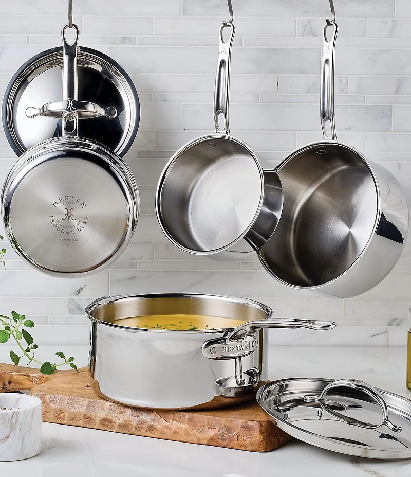 Hestan ProBond® Luxe 4-Quart Professional Clad Stainless Steel Saucepan with Lid