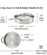 Hestan ProBond® Luxe 5-Piece Professional Clad Stainless Steel Cookware Set