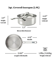Hestan ProBond® Luxe 5-Piece Professional Clad Stainless Steel Cookware Set