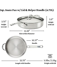 Hestan ProBond Luxe 5-quart Covered Saute Pan with Lid