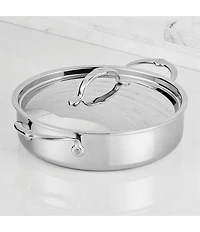 Hestan ProBond® Luxe -Quart Polished Professional Clad Stainless Steel Rondeau with Lid