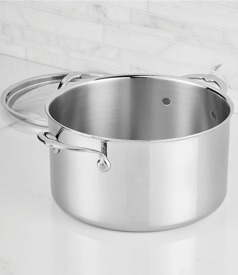 Hestan ProBond® Luxe Professional Clad Stainless Steel Stockpot with Lid, 8 Qt.