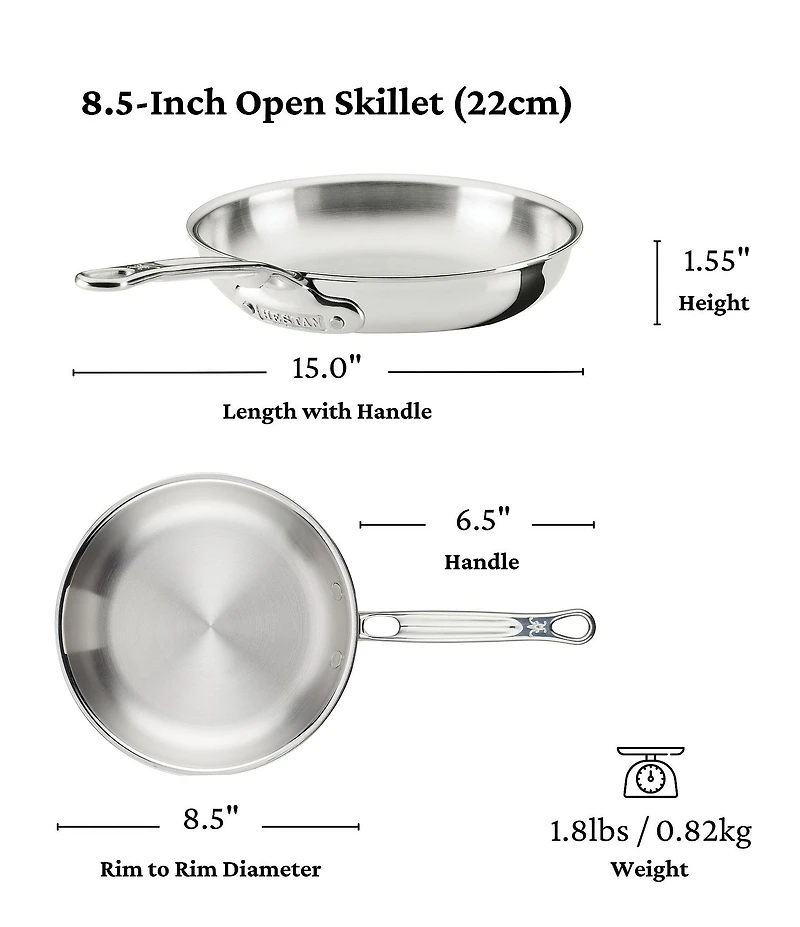 Hestan ProBond® Luxe Professional Clad Stainless Steel Skillet