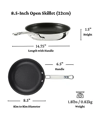 Hestan ProBond® Luxe Professional Clad Stainless Steel Skillet with TITUM Nonstick