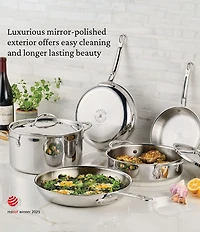 Hestan ProBond® Luxe Professional Clad Stainless Steel Skillet with TITUM Nonstick