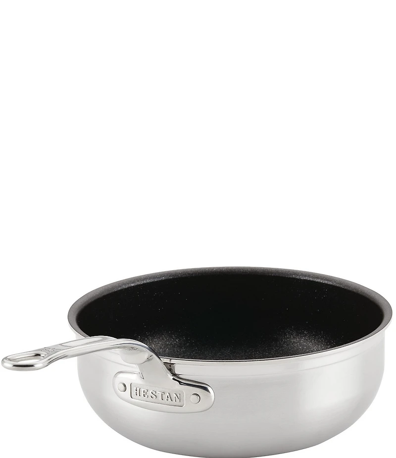 Hestan Professional Clad Stainless Steel TITUM® Nonstick Essential Pan with Cover, 3.5-Quart