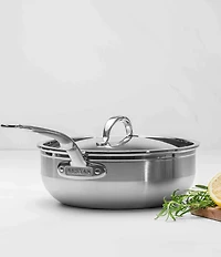 Hestan Professional Clad Stainless Steel TITUM® Nonstick Essential Pan with Cover, 3.5-Quart