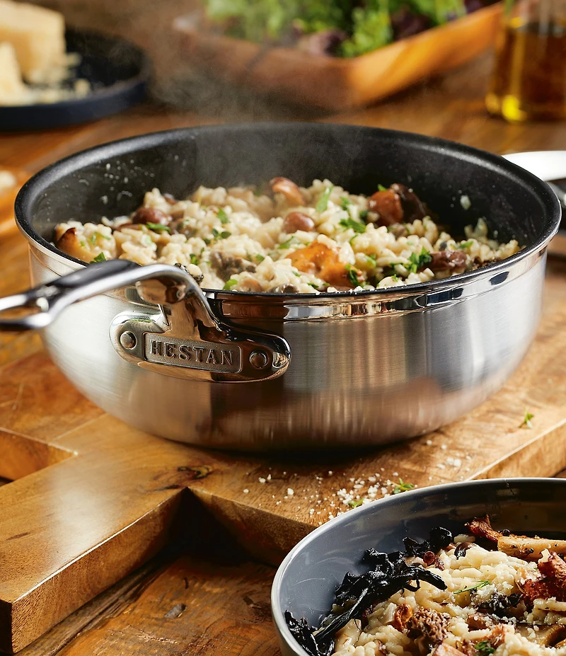 Hestan Professional Clad Stainless Steel TITUM® Nonstick Essential Pan with Cover, 3.5-Quart