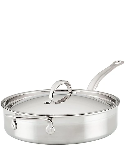 Hestan Professional Clad Stainless Steel TITUM Nonstick Saute Pan with Lid, 3.5-Quart