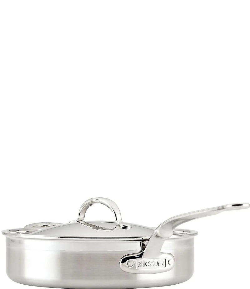 Hestan Professional Clad Stainless Steel TITUM Nonstick Saute Pan with Lid, 3.5-Quart