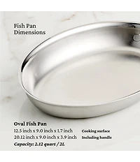 Hestan Provision Stainless Steel Oval Fish Pan