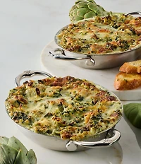 Hestan Provisions Set of 2, Stainless Steel 13-oz Oval Au Gratin, Small