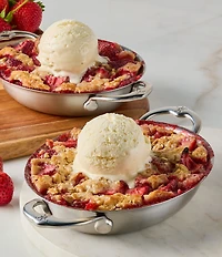 Hestan Provisions Set of 2, Stainless Steel 13-oz Oval Au Gratin, Small