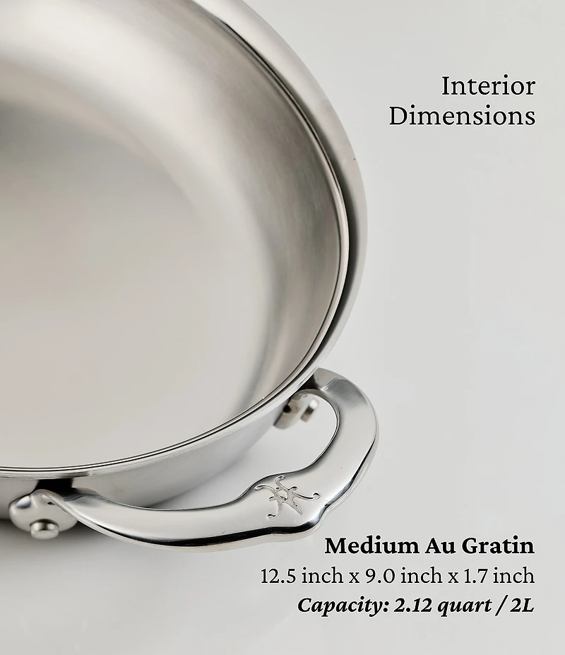 Hestan Provisions Stainless Steel 64-oz Oval Au Gratin - Medium
