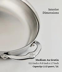 Hestan Provisions Stainless Steel 64-oz Oval Au Gratin - Medium