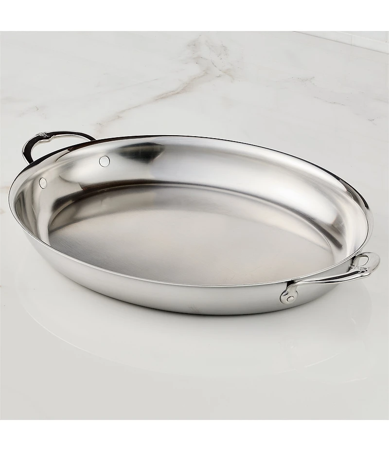 Hestan Provisions Stainless Steel Oval Clad Au Gratin - Large