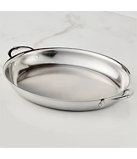 Hestan Provisions Stainless Steel Oval Clad Au Gratin - Large