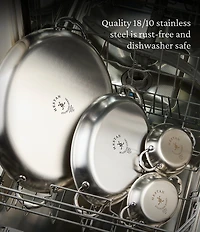 Hestan Provisions Stainless Steel Oval Clad Au Gratin - Large