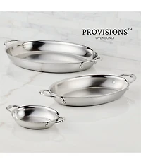 Hestan Provisions Stainless Steel Oval Clad Au Gratin - Large