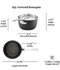 Hestan Titum Fusion™ Collection Nonstick Saucepan with Lid