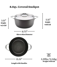 Hestan Titum Fusion™ Collection Nonstick Stock Pot with Lid, 8-Quart