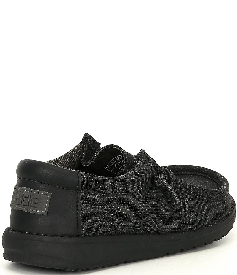 HEYDUDE Boys' Wally Cotton Canvas Washable Slip-Ons (Youth)